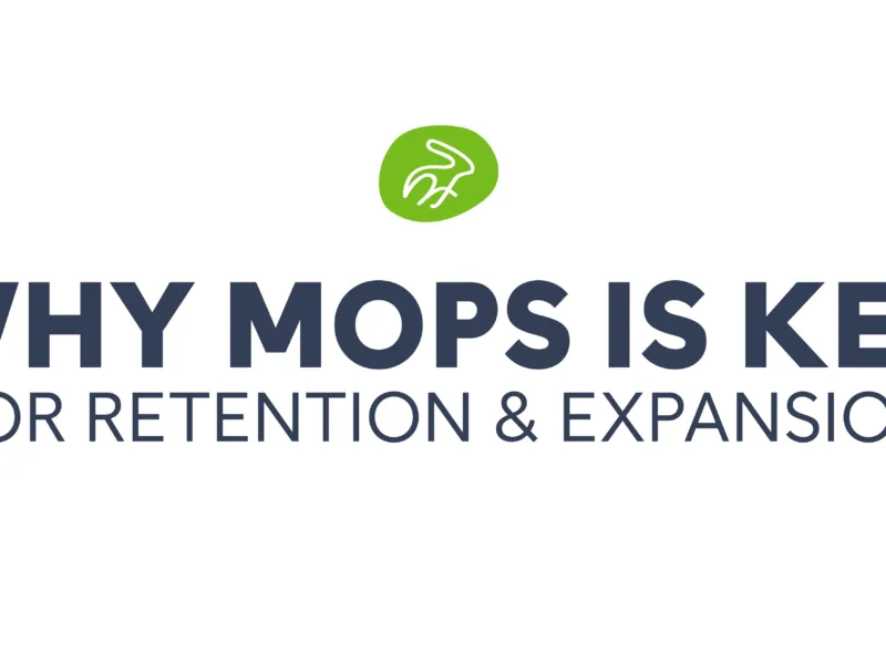 Cover picture for the blog post on the role of marketing operations (MOPs) in Retention and Expansion for GTM teams. It reads: Why MOPs is key for retention and expansion.